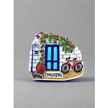 Chalkıdıkı Temalı Kabartmalı Polyester Magnet Buzdolabı Süsü 7cm x 5,5 cm