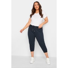 Büyük Beden Beli ve Paçası Lastikli Dar Paça Jogger Pantolon 144834