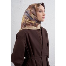 Armine Soyut Desenli Saf Ipek Twill Eşarp 9423D 57