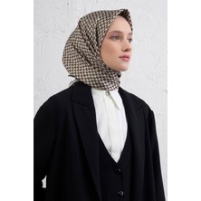 Armine Geometrik Desenli Saf Ipek Twill Eşarp 9417D 86