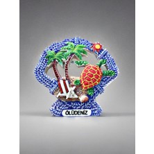 Ölüdeniz Temalı Kabartma Polyester Magnet 7cm x 6,5cm