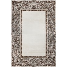 Hali.Net 80x150 cm Krem Yıkanabilir Halı | Salon Mutfak Halısı | Leke Tutmaz Hipoalerjenik | GM_IPEKZADE120-11377K