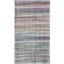 Hali.Net 165x300 cm Çok Renkli Atina Anadolu Yün Halı | Salon Yatak Odası Halısı | Doğal Yün El Yapımı El Dokuma Hav Vermez | UNİQUE-32016