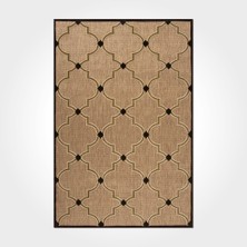 Hali.Net 80x150 cm Kahverengi Printed Pamuk Yıkanabilir Klasik Halı | Mutfak Balkon Yatak Odası Halısı | Leke Tutmaz Hipoalerjenik