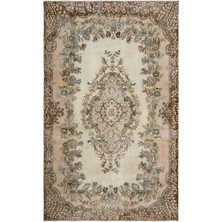 Hali.Net 170x276 cm Krem Atina Anadolu Yün Halı | Salon Yatak Odası Halısı | Doğal Yün El Yapımı El Dokuma Hav Vermez | UNİQUE-18605
