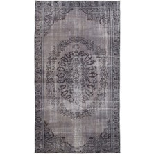 Hali.Net 169x282 cm Yeşil Eskitme El Dokuma Yün Halı | El Yapımı Doğal Yün Salon Halısı | Geleneksel Anadolu Hav Vermez | UNİQUE-16720