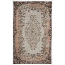 Hali.Net 170x276 cm Bej Atina El Dokuma Yün Halı | El Yapımı Doğal Yün Salon Halısı | Geleneksel Anadolu Hav Vermez | UNİQUE-6216