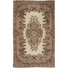 Hali.Net Atina Kahverengi Eskitme Yün Modern Desenli Yün Hav Toz Vermez Leke Tutmayan Salon Yolluk Mutfak El Dokuma Halı