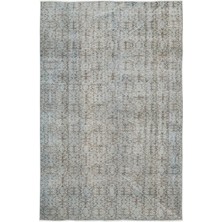 Hali.Net Atina Mavi Eskitme Yün Modern Desenli Yün Hav Toz Vermez Leke Tutmayan Salon Yolluk Mutfak El Dokuma Halı