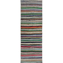 Hali.Net 113x325 cm Bej Vintage Anadolu Yün Halı | Salon Yatak Odası Halısı | Doğal Yün El Yapımı El Dokuma Hav Vermez | UNİQUE-32888
