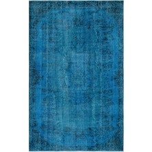 Hali.Net 166x262 cm Bej Turkuaz Bitkisel Vintage Eskitme Halı | Salon Yatak Odası Halısı | Hav Vermez | UNİQUE-27519
