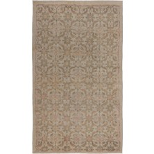 Atina Bej Eskitme Yün Modern Desenli Yün Hav Toz Vermez Leke Tutmayan Salon Yolluk Mutfak El Dokuma Halı