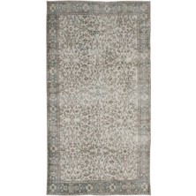 Hali.Net 167x300 cm Çok Renkli Bej Çiçekli Vintage Klasik Halı | Salon Yatak Odası Halısı | Hav Vermez | UNİQUE-8998