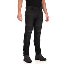 Iron Shield Flexi Black Korumalı Motosiklet Kot Pantolonu Erkek
