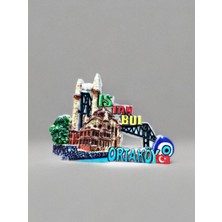 Istanbul / Ortaköy Temalı Kabartmalı Polyester Magnet 8cm x 6,5cm