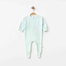 Önü Şeritli Tulum Mint Yeşili