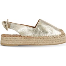 Bueno Shoes Dore Deri Kadın Espadril Sandalet Tabanlı Düz Topuklu 39 Numaralı 14WS72100 14WS72100