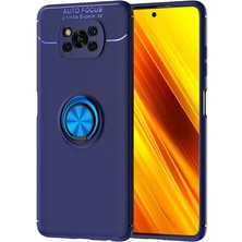 Poco X3 Pro Kılıf Yüzüğü Stant ve Araç Tutucu Olabilen Şık Esnek Premium Silikon Kapak Ryc/ravel