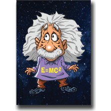 A4 Dikişli 80 Yaprak Okul Defteri Einstein Desenli P.p Kapak