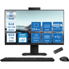 Asus V440VAK Intel Core İ7-13620H 40GB Ddr5 1tb SSD 23.8" Fhd 100HZ 250NITS Freedos Siyah Allınone Bilgisayar BI716512B0DF18+ZETTAUSBBELLEK