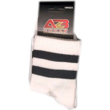 Kolej Kız Siyah Çizgili Çorap