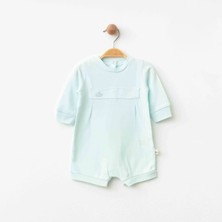 Önü Şeritli Kısa Tulum Mint Yeşili