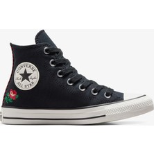 Converse Chuck Taylor Rose Cross Stich Unisex Siyah Sneaker