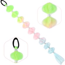 Al-Kar Ticaret Örgülü Simli Aksesuarlı Lastikli At Kuyruğu / Acm27