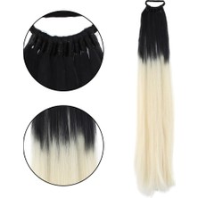 Al-Kar Ticaret Lastik Tokalı At Kuyruğu Düz / Siyah / Platin Ombre