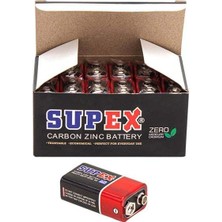 Supex 6F22 9 Volt Pil 12 'li Paket