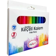 Miart Jumbo Keçeli Kalem 12 Renk (MJKK12)