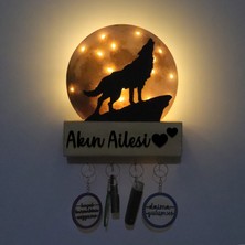 Lucenda LED Işıklı Pleksi Dolunay Kişiselleştirilebilir Dekoratif Biblo Ursula Kurt Anahtar Askılığı