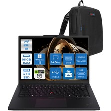 Lenovo Mws P14S V5 Ultra 7 155H 96GB Ddr5 4tb SSD 4GB/RTXA500 14.5" Wuxga IPS 300NITS Windows 11 Pro Taşınabilir Bilgisayar 21G2004TTXH24 + Zettaçanta