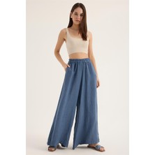 Keten Geniş Kesim Pantolon