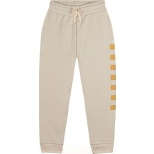 Antebies Bej Sarı Ekose Baskılı Cep Detaylı Beli Lastikli Bağcıklı Erkek Çocuk Eşofman