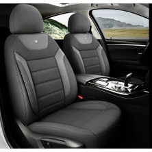 Renault Megane 2 Sedan 2008 Aracınıza Uyum Sağlayan Oto Koltuk Kılıfı Tam Takım - Primier Siyah
