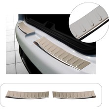 Renault Clio 4 Hb Uyumlu Krom Arka Tampon Üstü Koruma 2 Parça Paslanmaz Çelik