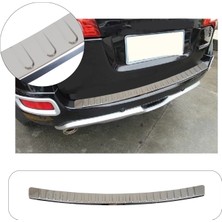Renault Koleos Uyumlu 2008-2016 Krom Arka Tampon Üstü Koruma Paslanmaz Çelik