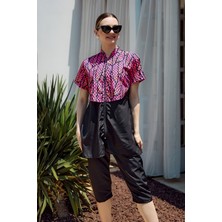 Önü Kapaklı Paraşüt Kısa Kollu Yarı Kapalı Mayo Nurel R2605