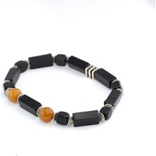 2'li Hematit ve Kesme Oltu Taşı Bileklik