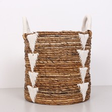 Mylamp Didim 30X31X40 Cm. Doğal Abaka El Yapımı Sepet M