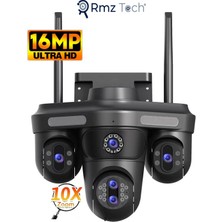 RMZTECH Avenir AV-S316X 4 Kameralı 16MP 10X Zoom 3 Ptz Dönebilen Wifi Sesli Kamera