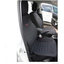 Araba Koltuk Minderi Kılıf Stil Katın Kumaş Beşli Koltuk Minderi Terletmez Cepli Siyah