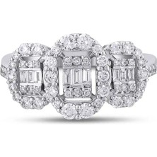 Pırlandia 0,83 Karat Pırlanta Baget Yüzük