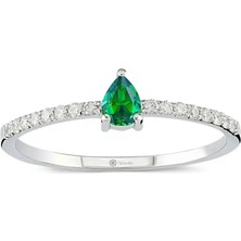 Pırlandia 0,46 Karat Pırlanta Zümrüt Yüzük