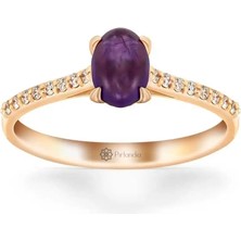Pırlandia 0,80 Karat Pırlanta Ametist Yüzük
