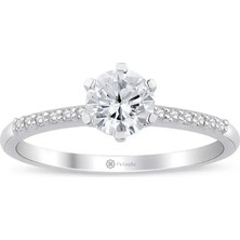 Pırlandia 1,50 Karat Pırlanta Topaz Yüzük