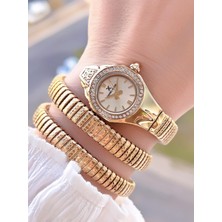 Daniel Klein Yeni Sezon Dolamalı Çelik Kordon 3 Atm 2 Yıl Garantili Kadın Kol Saati+Bileklik 10085.3