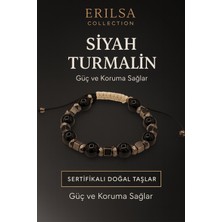 Sertifikalı Doğal Siyah Turmalin Bileklik – Güç, Koruma ve Negatif Enerjiyi Uzaklaştırma