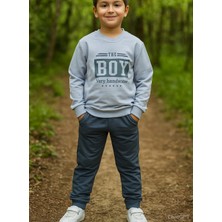 Boy Baskı 2 Ip Erkek Çocuk Eşofman Takım